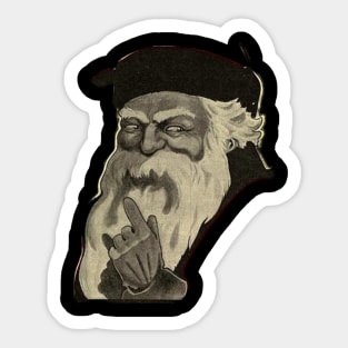 Mischief Santa Classic Santa Vintage Retro Christmas Sticker